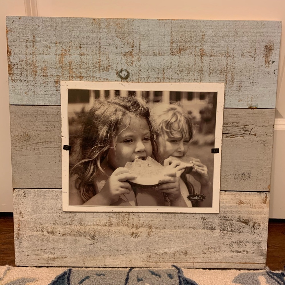 Blue, Grey and White Picture Frame